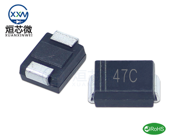 P6SMB47CA參數,TVS二極管P6SMB47CA瞬態(tài)(變)抑制二極管